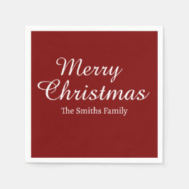 Servilleta De Papel Personalizado Nombre Moderno Navidad Feliz Persona
