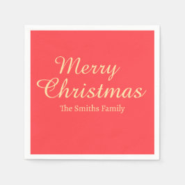 Servilleta De Papel Personalizado Nombre Moderno Navidad Feliz Persona
