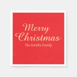 Servilleta De Papel Personalizado Nombre Moderno Navidad Feliz Persona