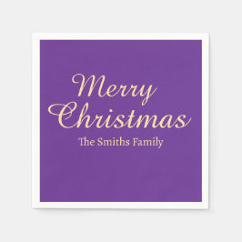 Servilleta De Papel Personalizado Nombre Moderno Navidad Feliz Persona