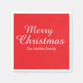 Servilleta De Papel Personalizado Nombre Moderno Navidad Feliz Persona