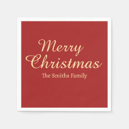Servilleta De Papel Personalizado Nombre Moderno Navidad Feliz Persona
