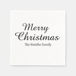 Servilleta De Papel Personalizado Nombre Moderno Navidades Feliz 