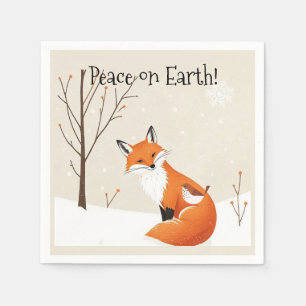 Servilleta De Papel Personalizado Paz Tierra Minimalista Fox Bird Anim