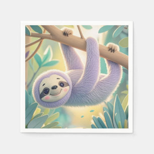 Servilleta De Papel Personalizado perezoso colgando boca abajo de una 