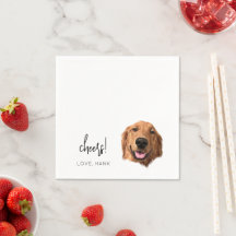 Personalizado Perro Boda Cocktail Napkins Saludos