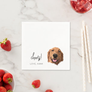 Servilleta De Papel Personalizado Perro Boda Cocktail Napkins Saludos