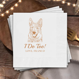 Servilleta De Papel Personalizado Perro Cheque Personalizado Cocktail 