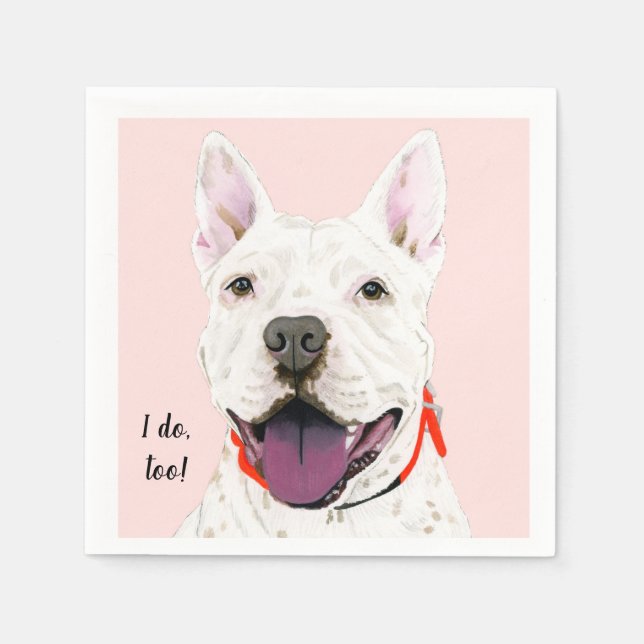 Servilleta De Papel Personalizado Perro Cocktail Napkin (Anverso)