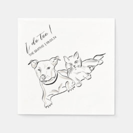 Servilleta De Papel Personalizado Perro Cocktail Napkins Usando Foto M