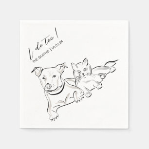 Servilleta De Papel Personalizado Perro Cocktail Napkins Usando Foto M