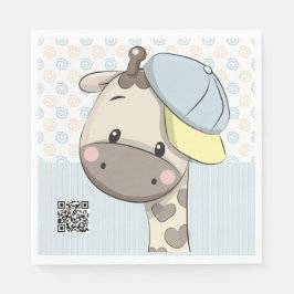 Servilleta De Papel Personalizado Personalizado Baby Boy Giraffe