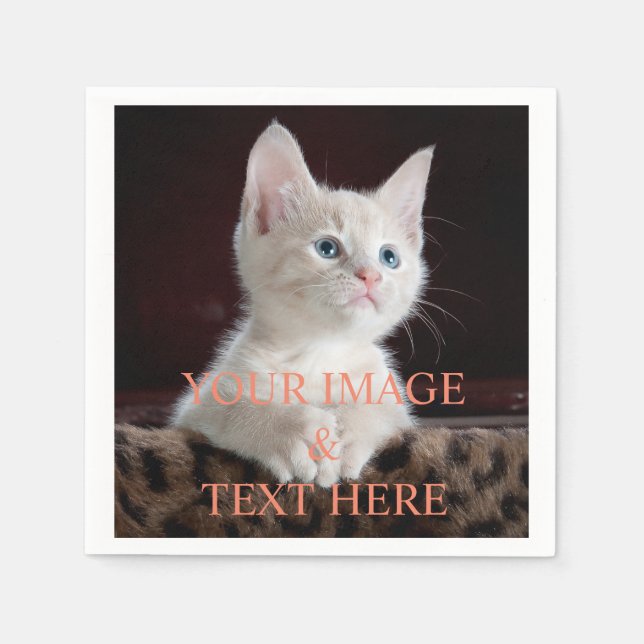 Servilleta De Papel Personalizado personalizado Su propia foto y texto (Anverso)