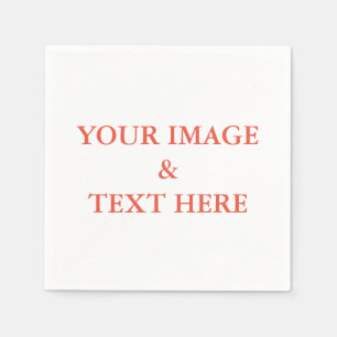 Servilleta De Papel Personalizado personalizado su propia foto y texto