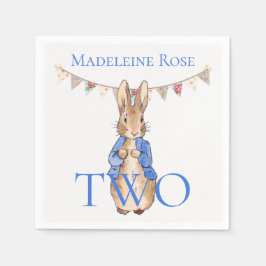 Servilleta De Papel Personalizado Peter el segundo cumpleaños del cone