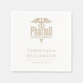 Servilleta De Papel Personalizado PharmD Médica del Partido de Graduac