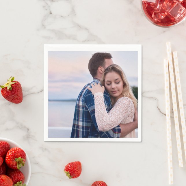 Servilleta De Papel Personalizado Photo Napkins (In situ)