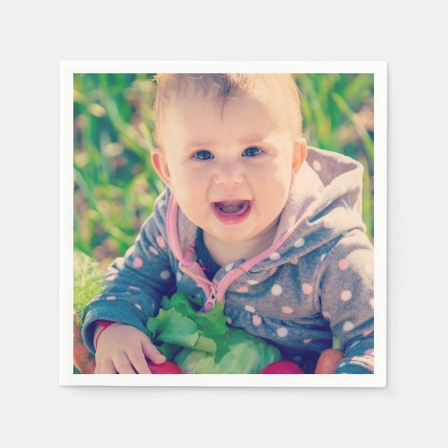 Servilleta De Papel Personalizado Photo Napkins (Anverso)