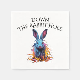Servilleta De Papel Personalizado por el conejo azul del agujero de co