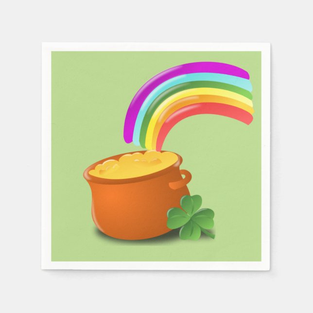 Servilleta De Papel Personalizado Pot a Gold Napkin (Anverso)