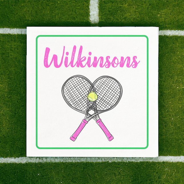 Servilleta De Papel Personalizado Preppy Fiesta de cócteles Racquets r (Subido por el creador)