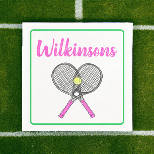 Servilleta De Papel Personalizado Preppy Fiesta de cócteles Racquets r