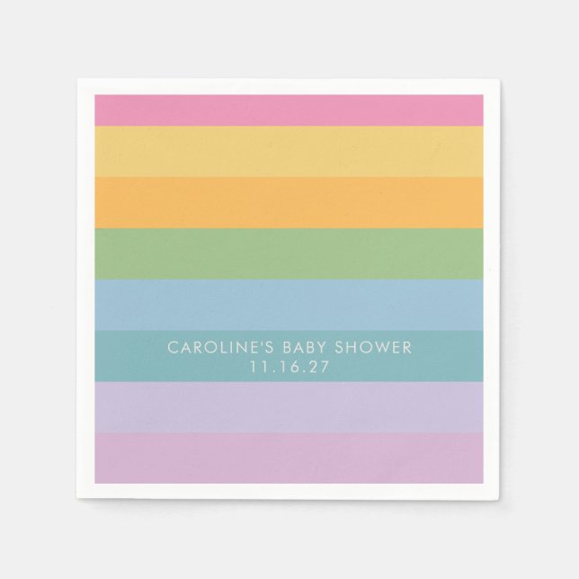 Servilleta De Papel Personalizado púrpura de banda Pastel brillante Ba (Anverso)