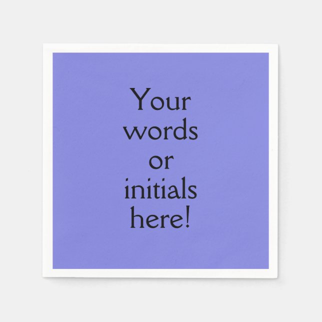 Servilleta De Papel Personalizado Púrpura oscuro Periwinkle (Anverso)