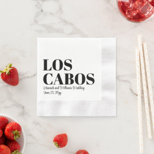Servilleta De Papel Personalizado Recepción de boda Los Cabos