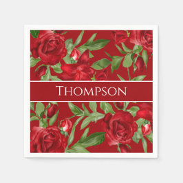 Servilleta De Papel Personalizado rojo y blanco encantador