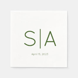 Servilleta De Papel Personalizado Ropa de cóctel minimalista