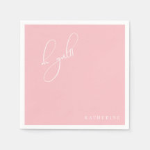Personalizado Rosa Oh Chica Baby Shower Napkin