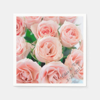 Servilleta De Papel Personalizado Rosas Rosa Fiesta Napkins