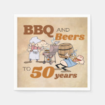 Personalizado Rústico BBQ Y Cervezas 50 cumpleaños