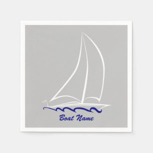 Servilleta De Papel Personalizado Sailboat Napkins