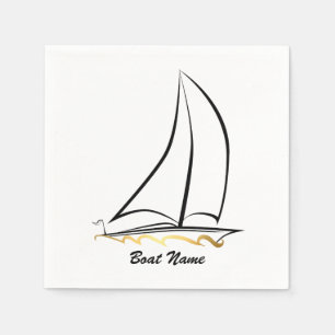 Servilleta De Papel Personalizado Sailboat Napkins