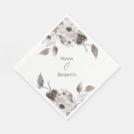 Servilleta De Papel Personalizado Sepia tonificación Boda Napkin
