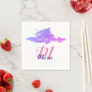 Servilleta De Papel personalizado simple brillo púrpura rosa añádase s