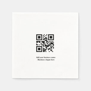 Servilleta De Papel Personalizado simple código QR agregar su nombre 