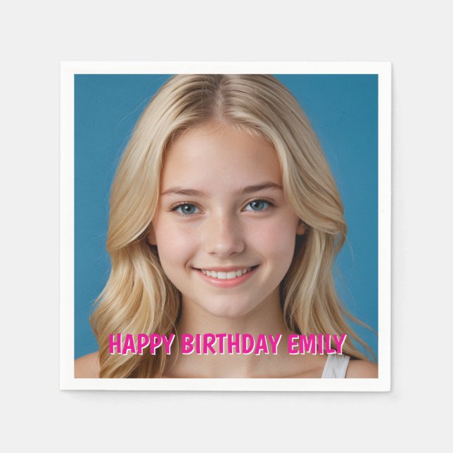 Servilleta De Papel Personalizado simple crea tu propio papel fotográf (Anverso)