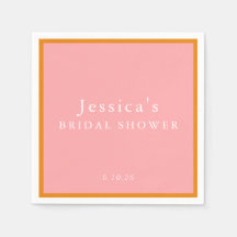 Personalizado simple de Naranja rosa geométrico B