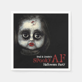 Servilleta De Papel Personalizado Spooky AF Halloween Party