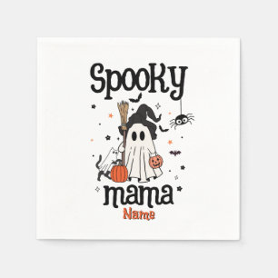 Servilleta De Papel Personalizado Spooky Mama Halloween - Fantasma, Ga