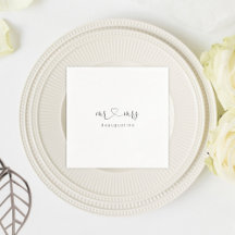 Personalizado Sr. y Sra. Boda Napkin