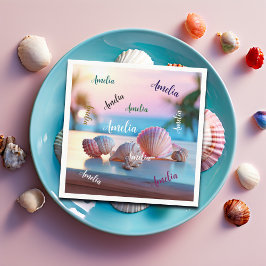 Servilleta De Papel Personalizado Summer Beach Elegant