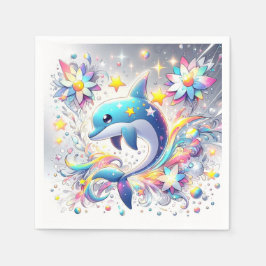 Servilleta De Papel Personalizado Sweet Dolphin Baby Shower