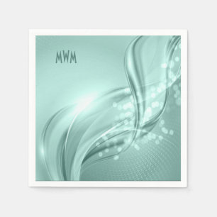 Servilleta De Papel Personalizado Swirl Mint Green Pattern Cocktail Na