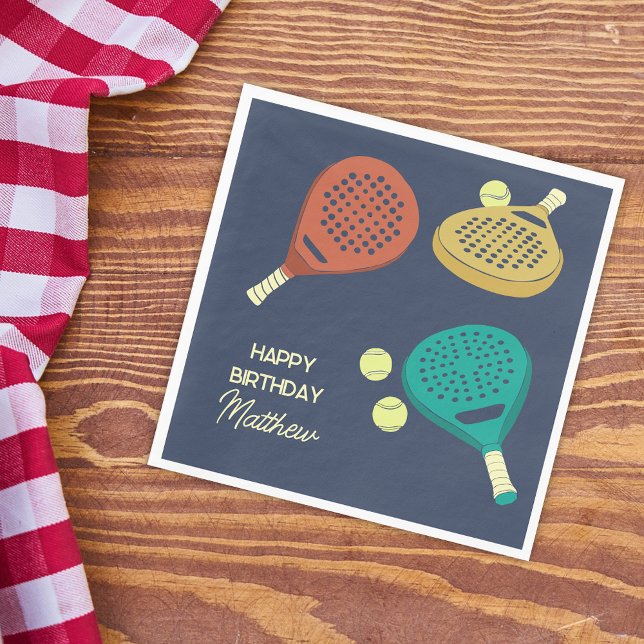 Servilleta De Papel Personalizado temática de Padel Tennis Fiesta (Subido por el creador)