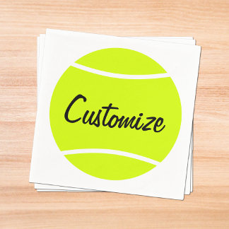 Servilleta De Papel Personalizado Texto Tenis Ball Cocktail Napkins