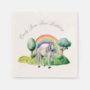 Servilleta De Papel Personalizado Textos Fiesta de cumpleaños rosa de 